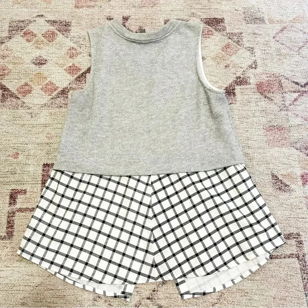 Sunday in Brooklyn• Grey plaid tank top - Picture 5 of 11